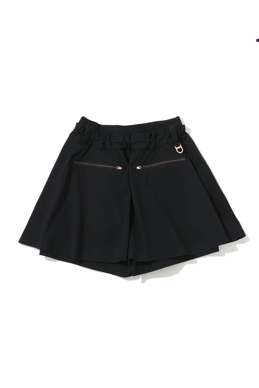 【26SS】【CODE COLLECTION】【レディース】 RFSK / 高機能ナイロン フレアシルエット ギャザースカート (ショートパンツ一体型) (ブラック)