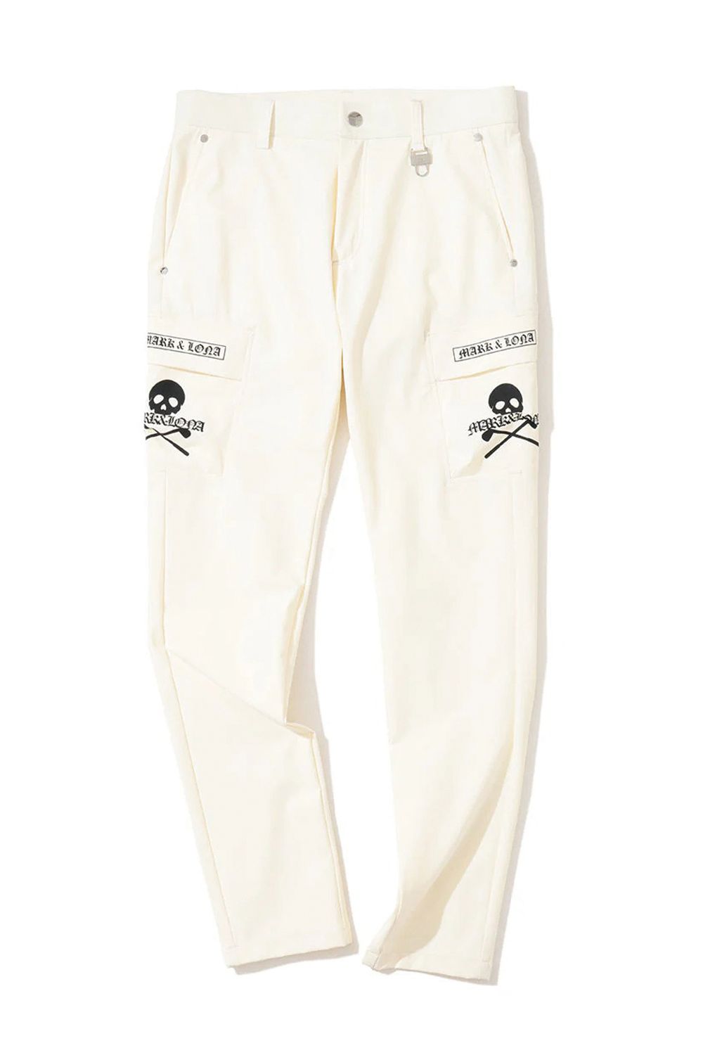 【26AW】 FRACTUR UTYLITY PANTS / ナイロンタフタ アイアンスカルプリント ストレッチロングパンツ (ホワイト)