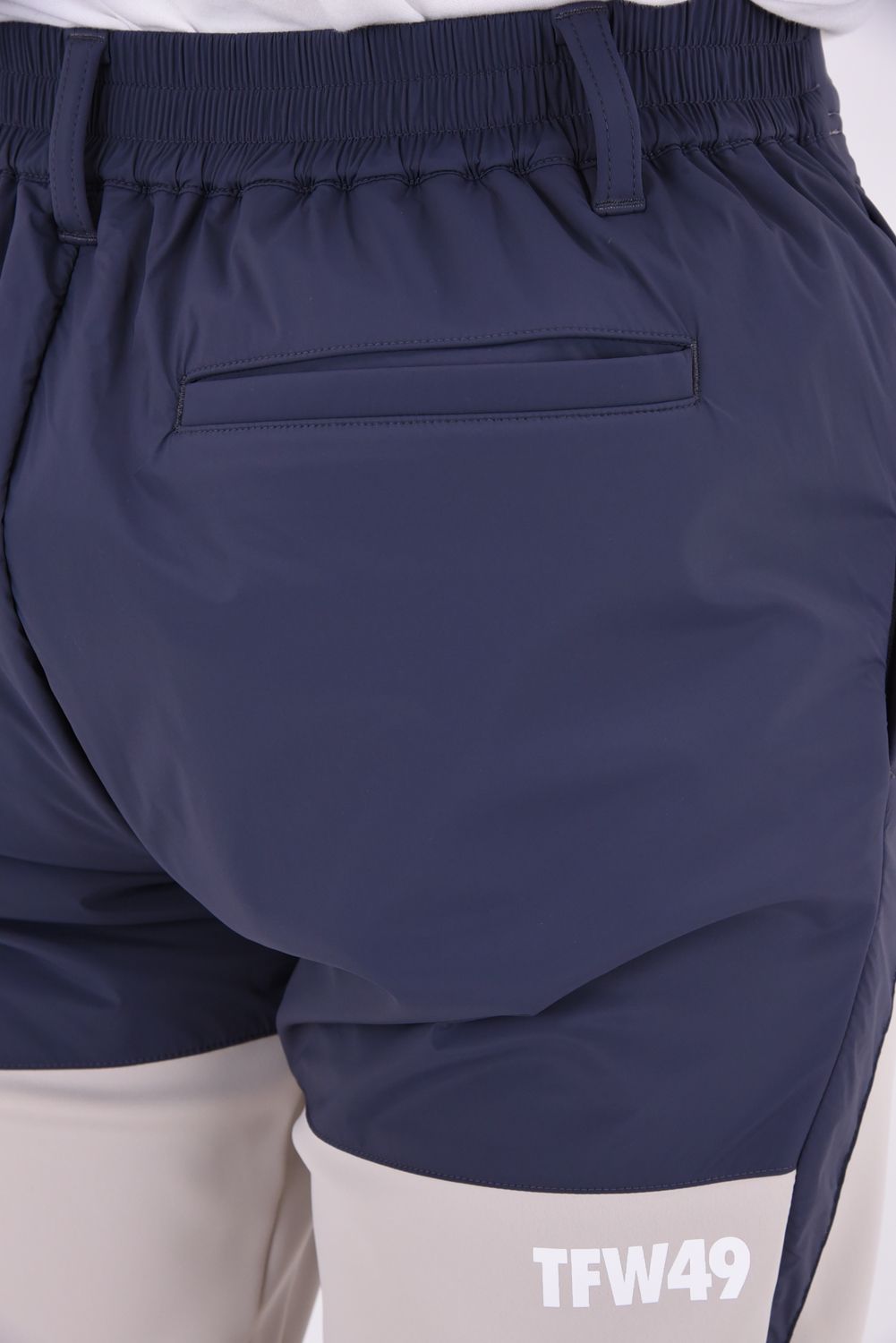 【26AW】 STRETCH HYBRID PANTS / ストレッチナイロン&ダンボールニット ロングパンツ (グレージュ/チャコール)