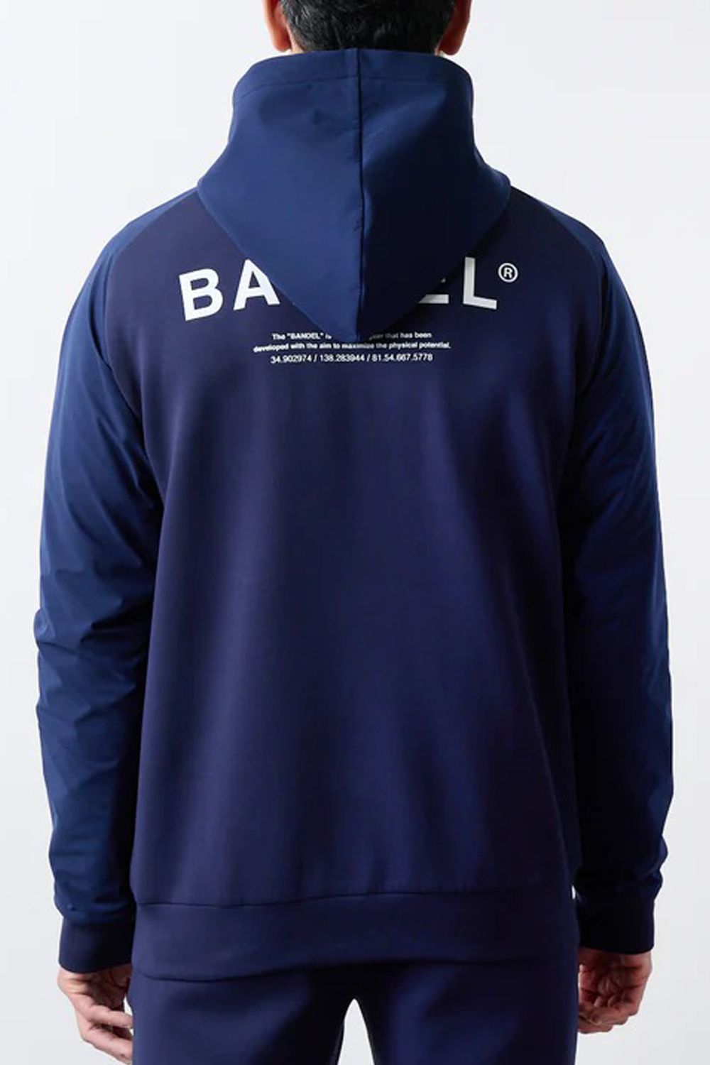 【25AW】 SWITCH RAGLAN SLEEVE ZIP HOODIE / ボンディング素材 ラグランスリーブ ハイネックジップフーディー (ネイビー)