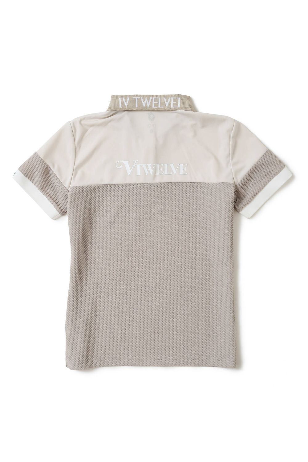 【26SS】【レディース】 AIRY AWA POLO / ワッフル生地 異素材切り替え ポロシャツ (ベージュ)