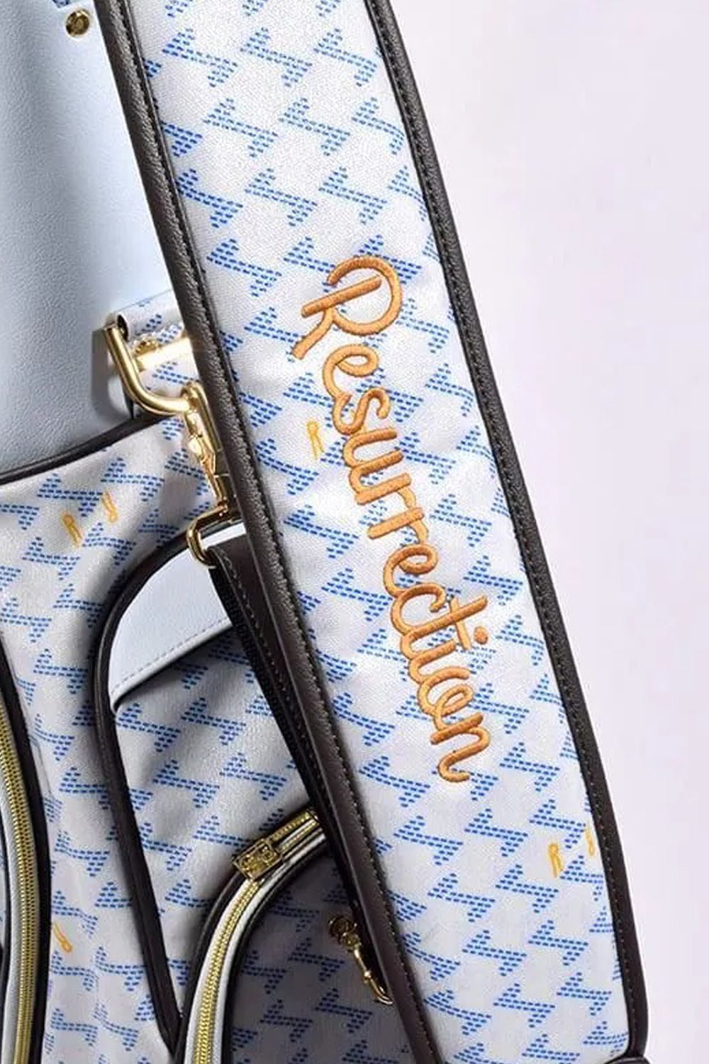 【26SS】【銀行振込・代金引換不可】【返品・交換不可】 PAVO (パーヴォー) / ブランドオリジナルテキスタイル スタンドキャディバッグ (アクア)*