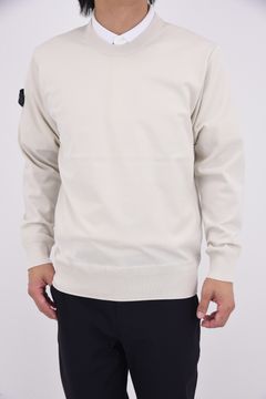 【25AW】 MEN'S WR CREWNECK KNIT / 超撥水糸 袖ワッペン クルーネックニット (ベージュ)