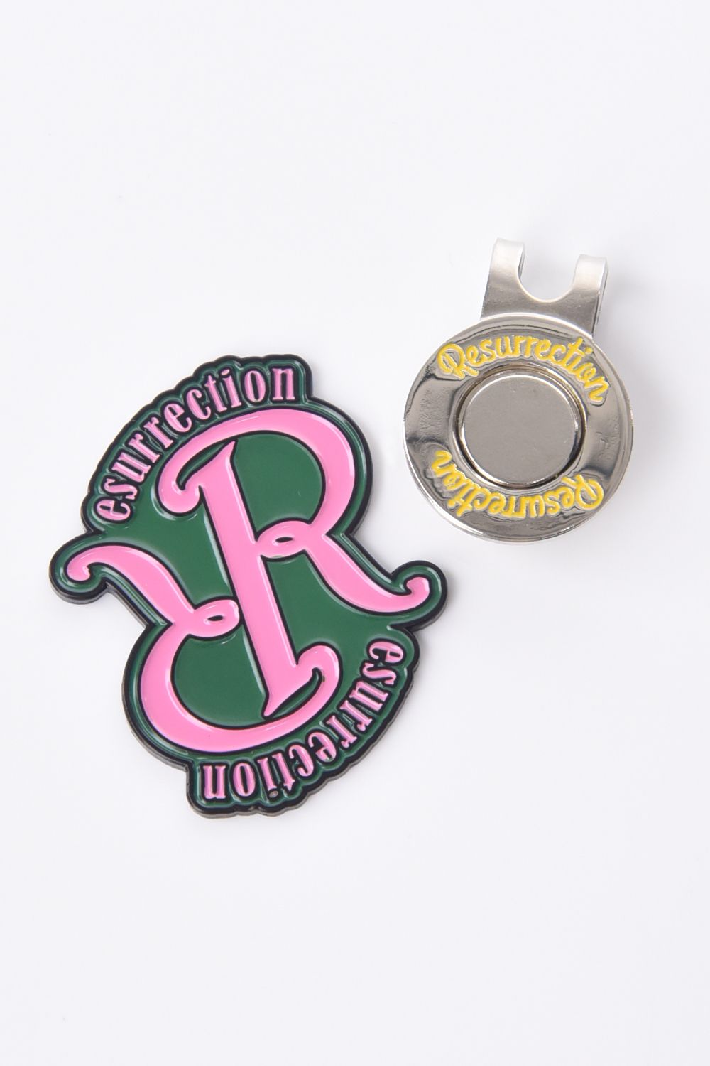 【プレゼント好適品】 CLIP MARKER / RRロゴ クリップ マーカー (ピンク×グリーン)