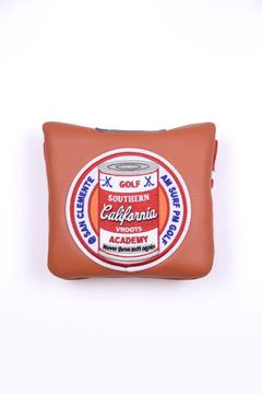 U-LEATHER MALLET PUTTER COVER / シンセティックレザー ワッペン マレット型 パターカバー (ラグーナオレンジ)