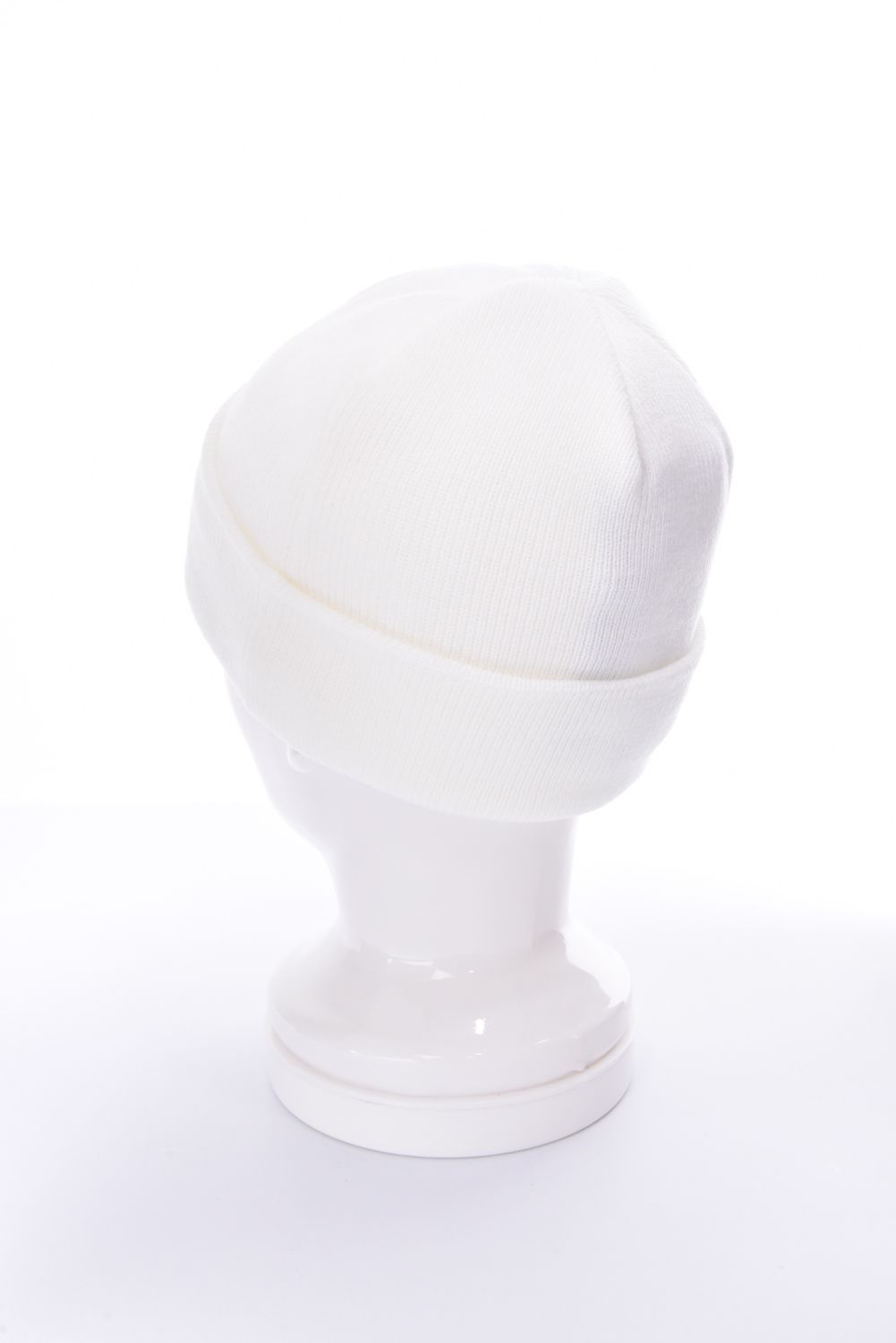 HELLO KNIT CAP / ネームタグワッペン ニットキャップ (ホワイト)