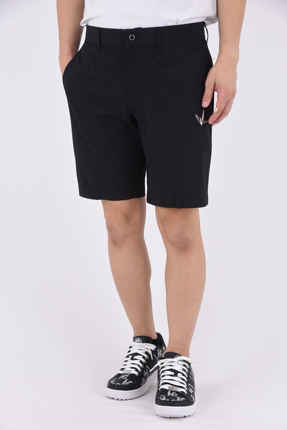 【25SS】 113 GOLF SHORT PANTS / 2WAYストレッチ ナイロンポリウレタン ショートパンツ （ブラック）