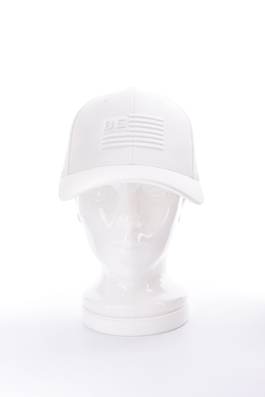 【26AW】 MEN’S BG FLAG CAP / フラッグモチーフ刺繍 キャップ (ホワイト)