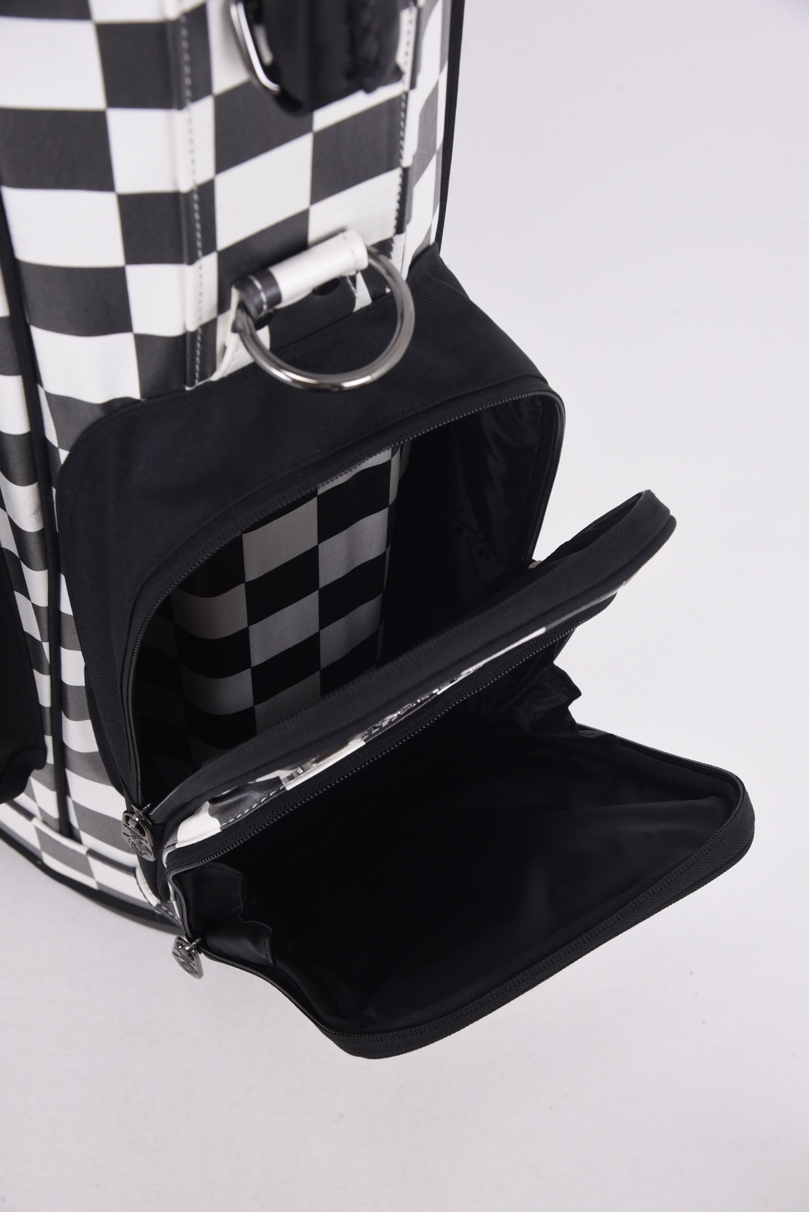 【銀行振込・代金引換不可】【返品・交換不可】 ALL CHECKER CADDIE BAG / 総チェック柄 スタンドタイプ キャディバッグ (ホワイト)