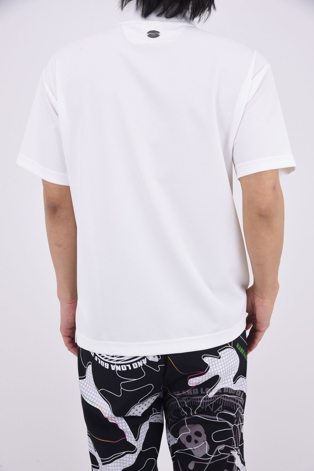 【26SS】 CROCE WAFFLE MOCK NECK TEE / ナイロンワッフル ブラックレターロゴ モックネックTシャツ (ホワイト)