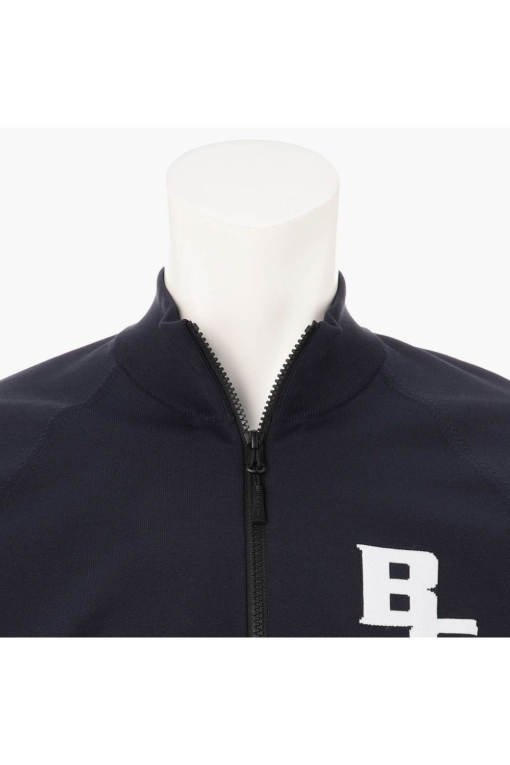 【26AW】 MEN’S PLANE KNIT HALFZIP / BGロゴ ハーフジップニット (ネイビー)