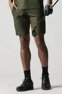 【25SS】 113 GOLF MESH SHORTS / ROICA素材 メッシュ ショートパンツ (カーキ)
