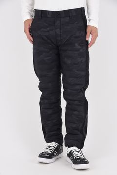 【25AW】 MEN'S HYBRID DOWN PANTS / ストレッチタフタ ダイヤモンドロゴ ハイブリッドダウンパンツ (ブラック/カモ)