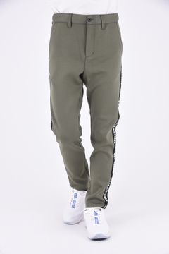 【秋冬仕様】 MENS WARM SIDE LOGO LINE SLIM PANTS / サイドラインロゴ ダンボールニット ウォーム スリムパンツ (アーミーグリーン)