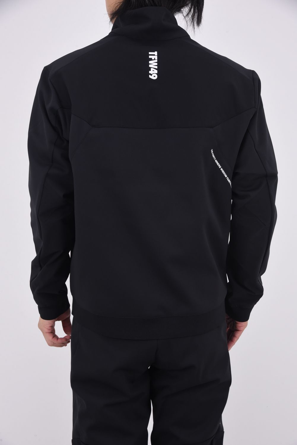 【25AW】 MULTI PURPOSE BLOUSON / ダンボール素材 異素材切り替え トラックジャケット (ブラック/ブラック)