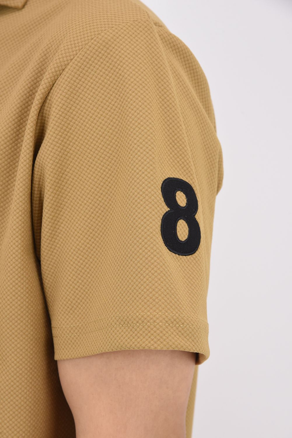 【26SS】 BLISTER KNIT JACQUARD POLO SHIRT / ブリスターニット ジェントル刺繍ワッペン ポロシャツ (ベージュ)