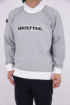 【25AW】 MEN'S MS BIRDS EYE LOGO CREWNECK KNIT / フロントロゴ バーズアイパターン クルーネックニット (ホワイト)