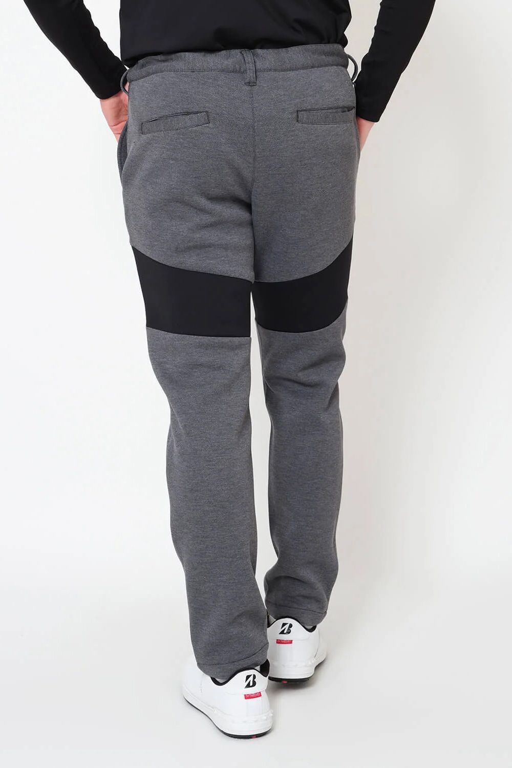 【25AW】 SW HC PANTS / ツートーン 異素材切り替え ロングパンツ (ブラック)