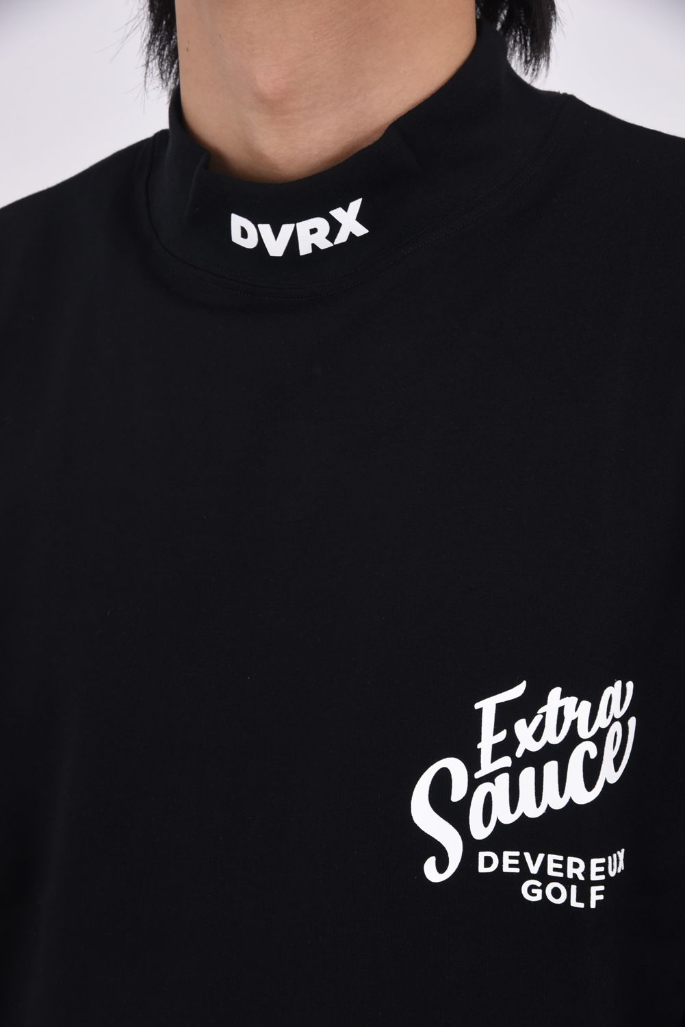 【25AW】 VALLEY Cotton Mock Long Sleeve / バックプリント ロングスリーブ モックネック (ブラック)
