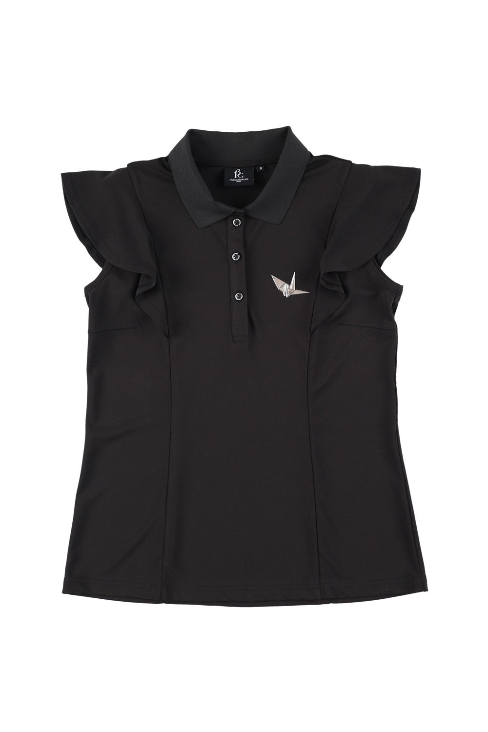 【MID SUMMER COLLECTION】 【レディース】 FRILL POLO / アイコンロゴ フリル ポロシャツ (ブラック)