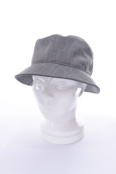 BUCKET HAT / 113総柄ロゴ バケットハット グレー
