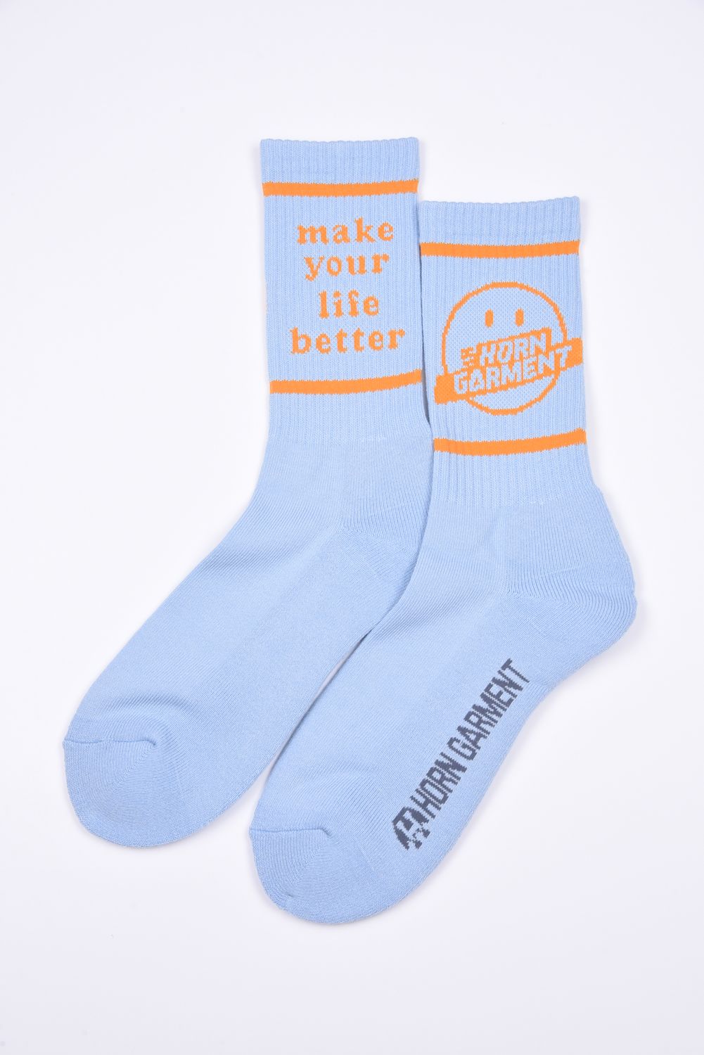GIMIE SOCKS / レトロモチーフ ミドルソックス サックス