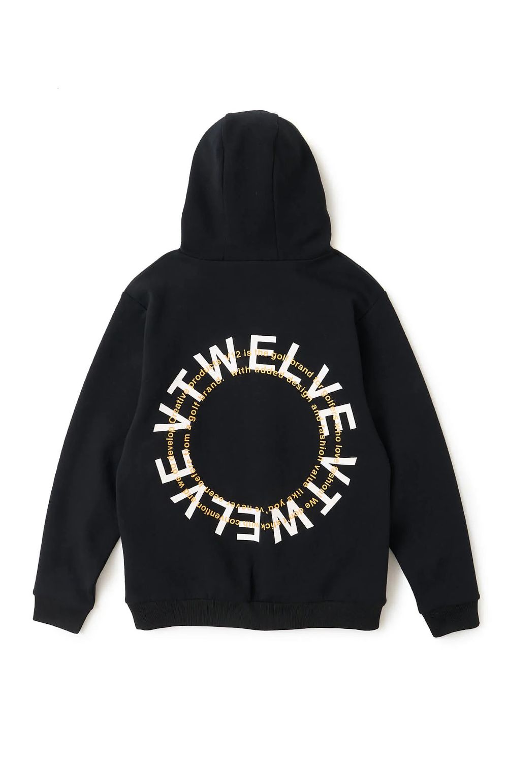 【26AW】 RING LOGO PARKA / ダンボールニット サークルロゴ ジップポケット プルオーバーフーディー (ブラック)