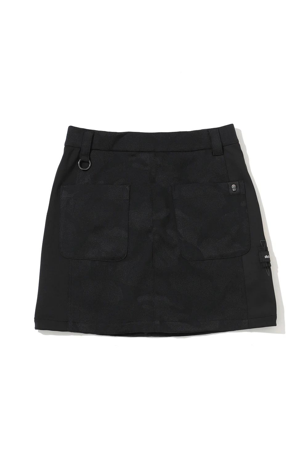 【26SS】【レディース】 GAUGE HYBRID CAMO JACQUARD SKIRT / オリジナルカモジャカード サイドロゴ スカート (インナーパンツ一体型) (ブラック)