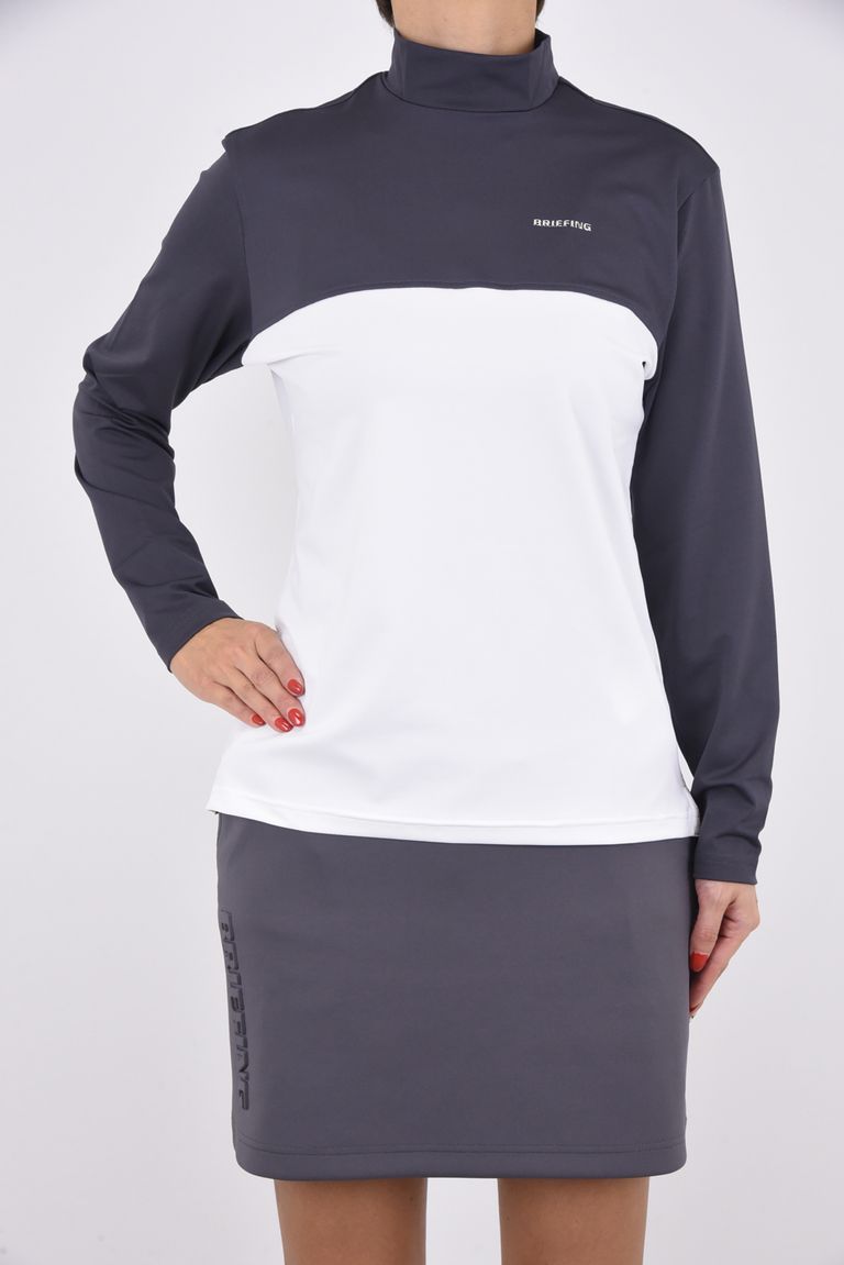 BRIEFING - 【レディース】WOMENS BI-COLOR LS HIGH NECK / メタリック 