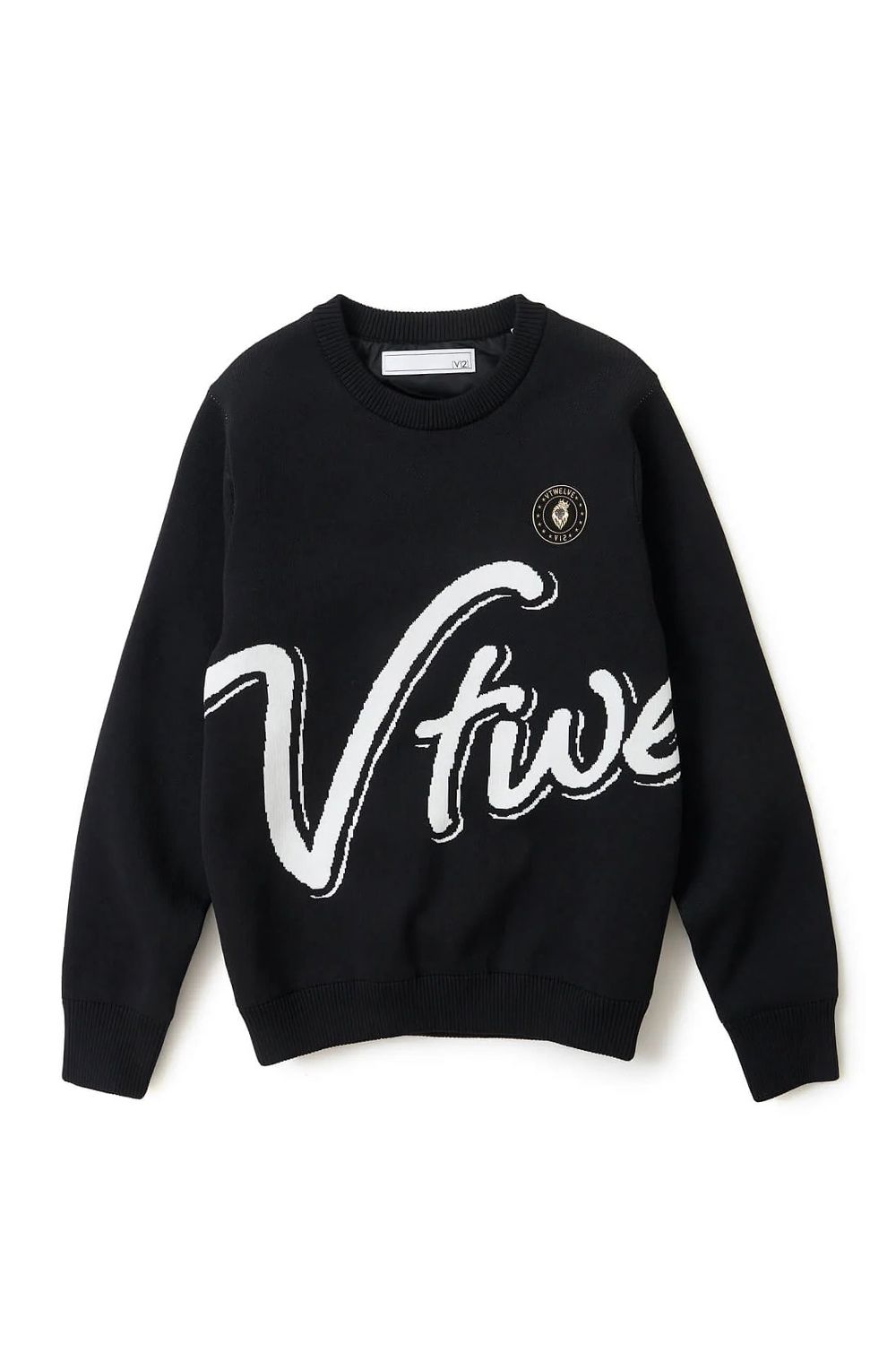 【26AW】【レディース】 BIG HICKY KNIT / ビッグロゴ 防風裏地付き クルーネックニット (ブラック)