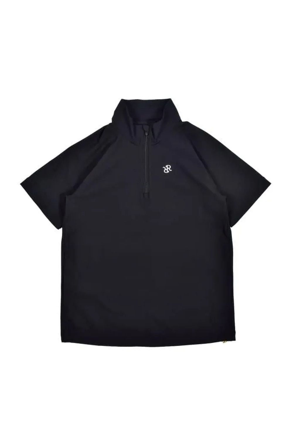 【26AW】 MENS DETACHABLE HALF ZIP SHIRT / ワッフル生地 スリーブデタッチャブル 2WAYハーフジップシャツ (ブラック)*