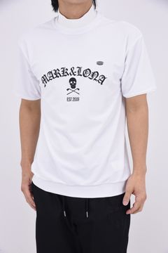 【26SS】 SOVEREIGN PILE MOCK NECK TEE / パイル生地 ブラックレターフォントロゴ モックネックTシャツ (ホワイト)