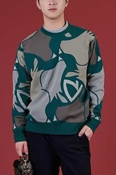 【26AW】 AIRSHUT BIRDSTILE KNIT / エアシャット バーズタイルニット (グリーン/ブラウン)*