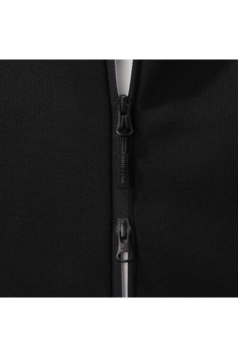 【26AW】 MEN'S DOUBLE JQ KNIT PARKA / バックロゴ ジップアップ ニットパーカー (ブラック)
