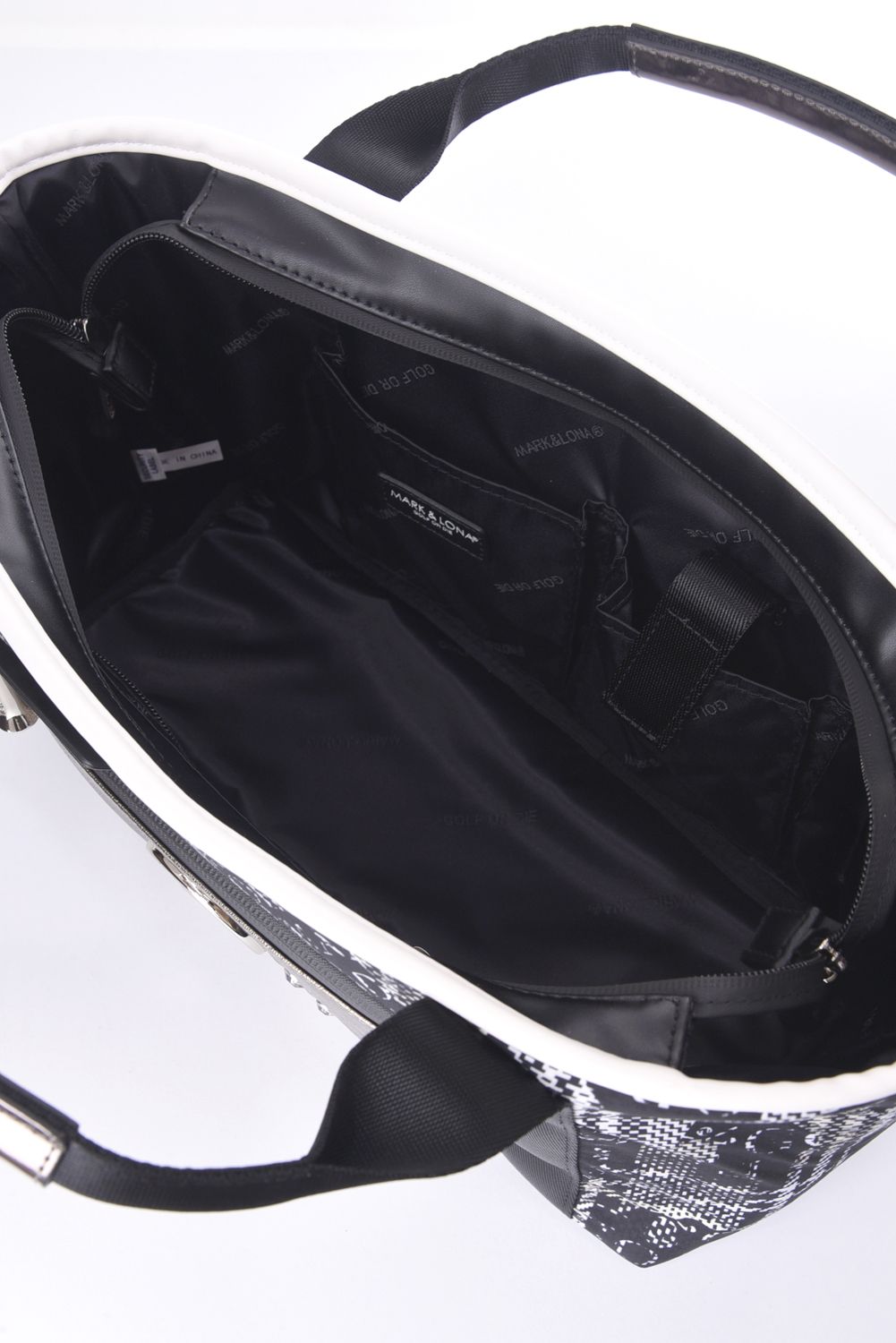 OLSON LUXE CART BAG / カモフラージュパターン 高密度ナイロン カートバッグ (ブラック/ホワイト）