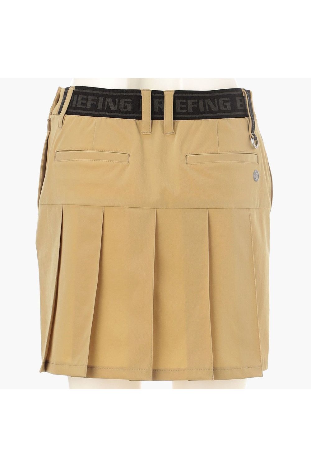 【26SS】【レディース】 WOMEN’S WR NYLON 3D LOGO PLEATED SKIRT / ナイロンストレッチ 3Dロゴ プリーツスカート (ベージュ)