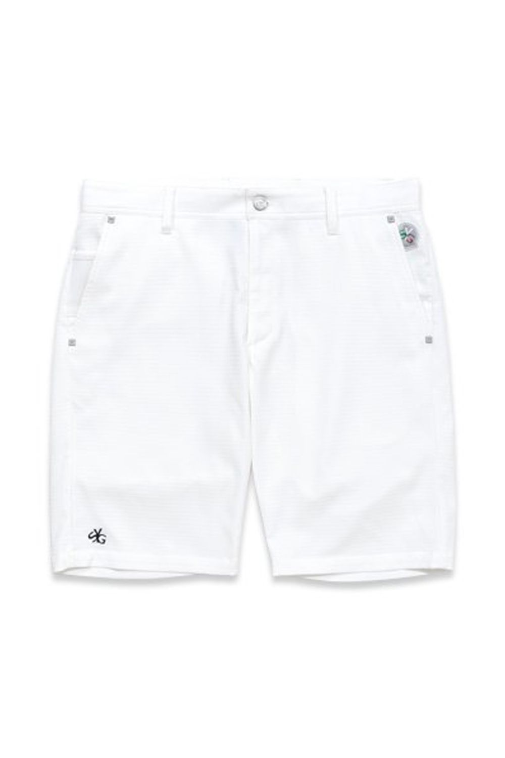 【ABSOLUTE】 DRY STRETCH CHIDORI JQ SHORTS / 千鳥柄 ジャガード ストレッチ ショートパンツ (ホワイト)