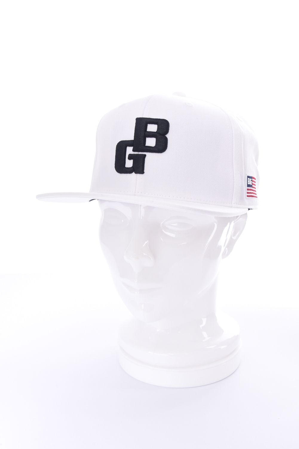 【26SS】 MEN’S BG LOGO FLAT VISOR CAP / BGロゴ フラットキャップ (ホワイト)