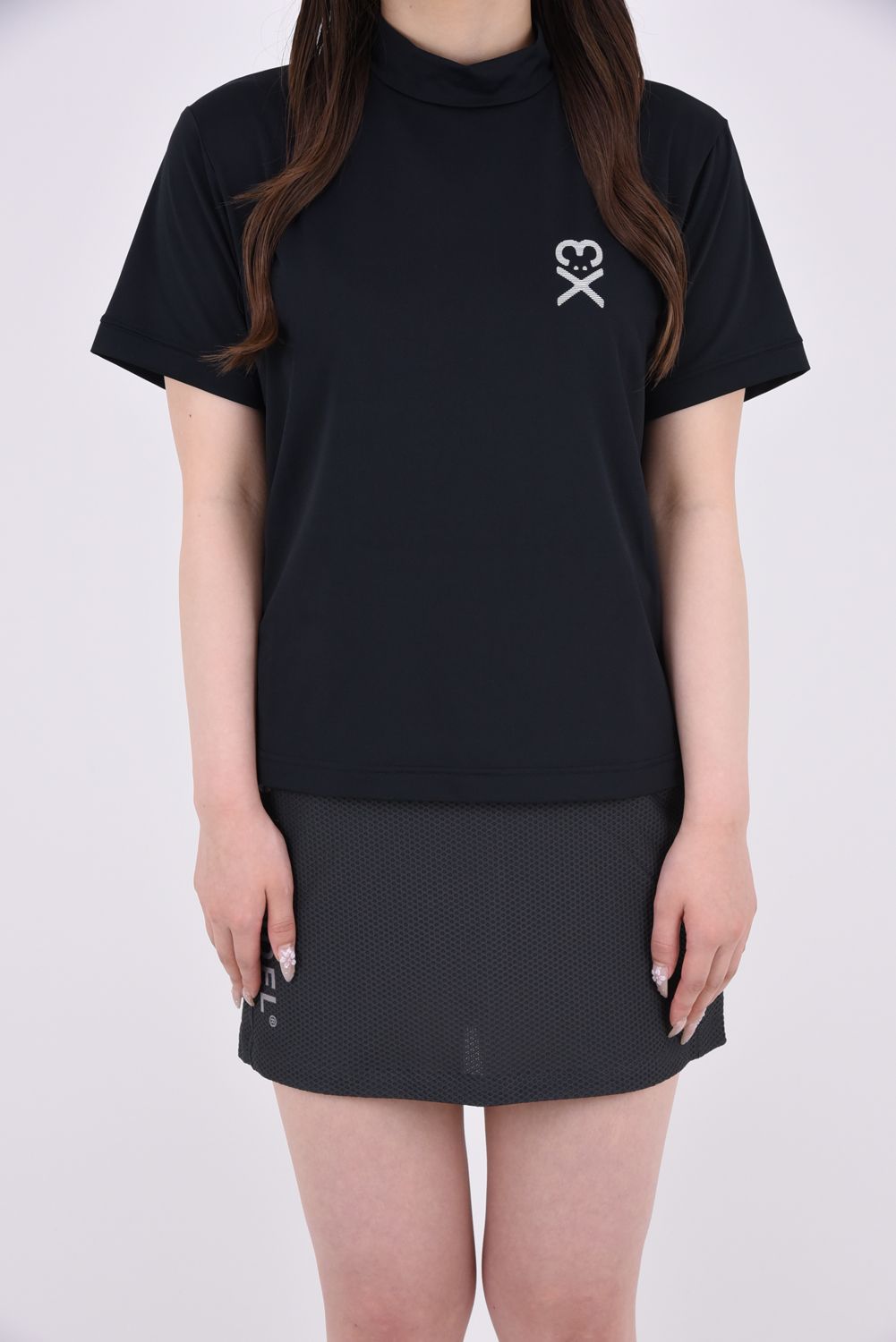 【ポイント10倍】 【26SS】【レディース】 WOMEN'S ECO PIQUE MOCK TEE / モックネックTシャツ (ブラック)