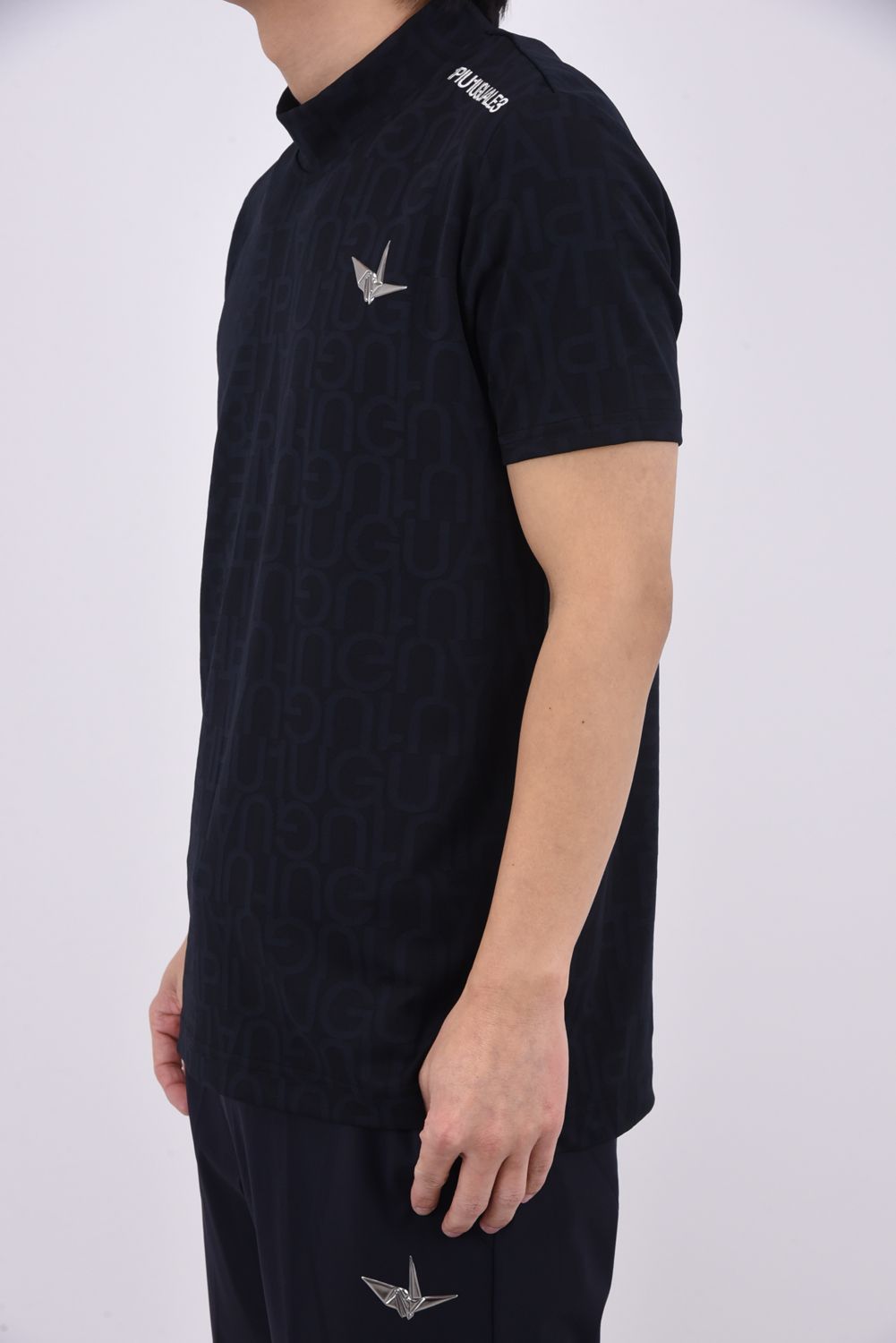 【26SS】 JACQUARD MOCK NECK  / ジャガード モックネック (ブラック)