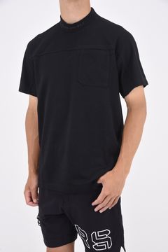 S/S MOCKNECK POCKET SHIRT / CORDURA ルチャバックプリント モックネック Tシャツ (ブラック)