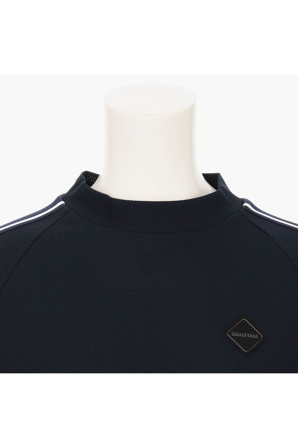 【26SS】【レディース】 WOMEN’S LINE HIGHNECK RF / カノコ生地 ラインロゴテープ リラックスフィット モックネックTシャツ (ネイビー)