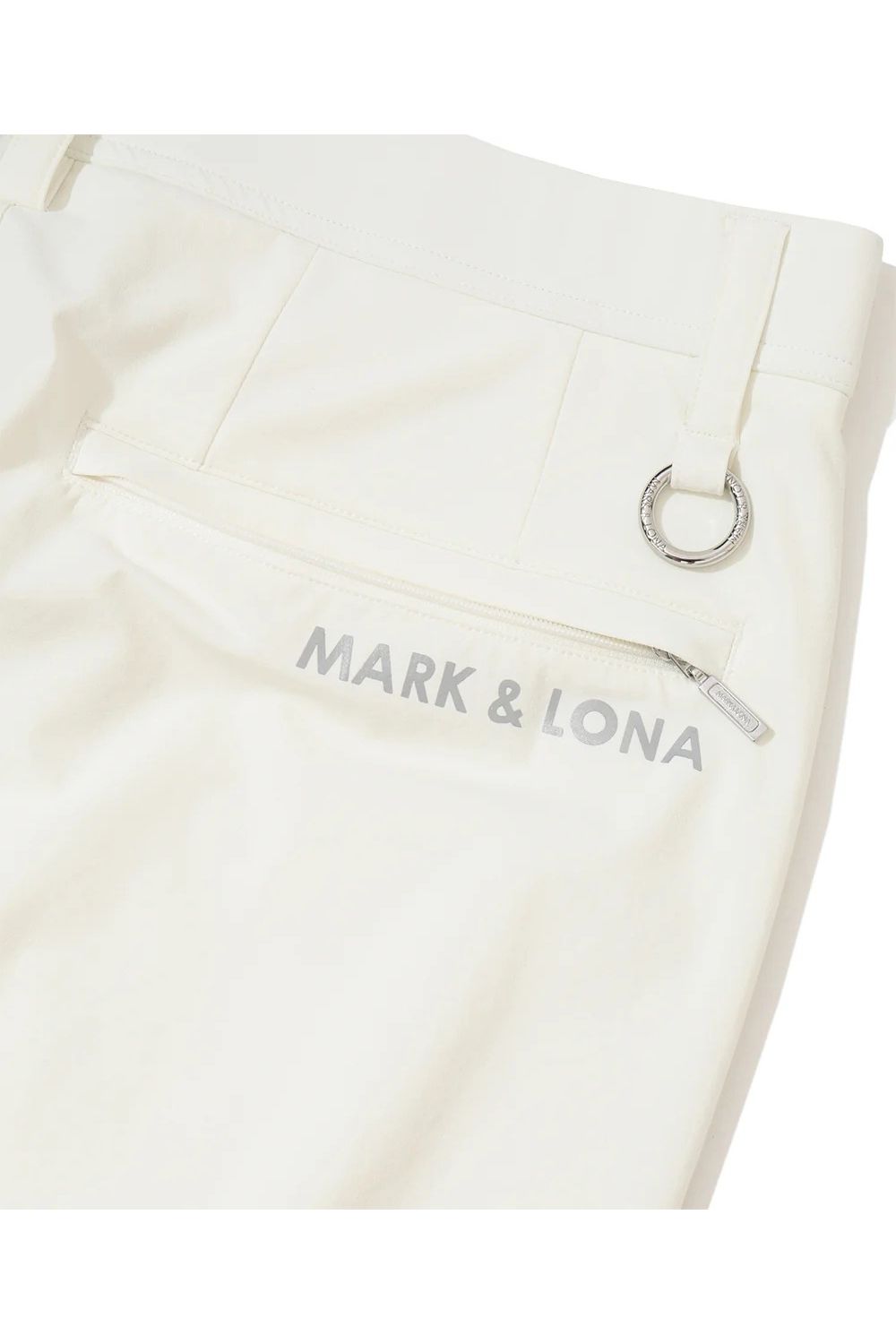 【26AW】 VANGUARD HYPER STRETCH PANTS / ストレッチナイロン シルバーレタープリント ロングパンツ (ホワイト)