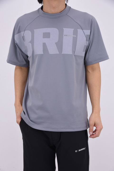 【26SS】 MEN’S BIG BEAT HIGHNECK / ビッグロゴ リラックスフィット モックネックTシャツ (グレー)
