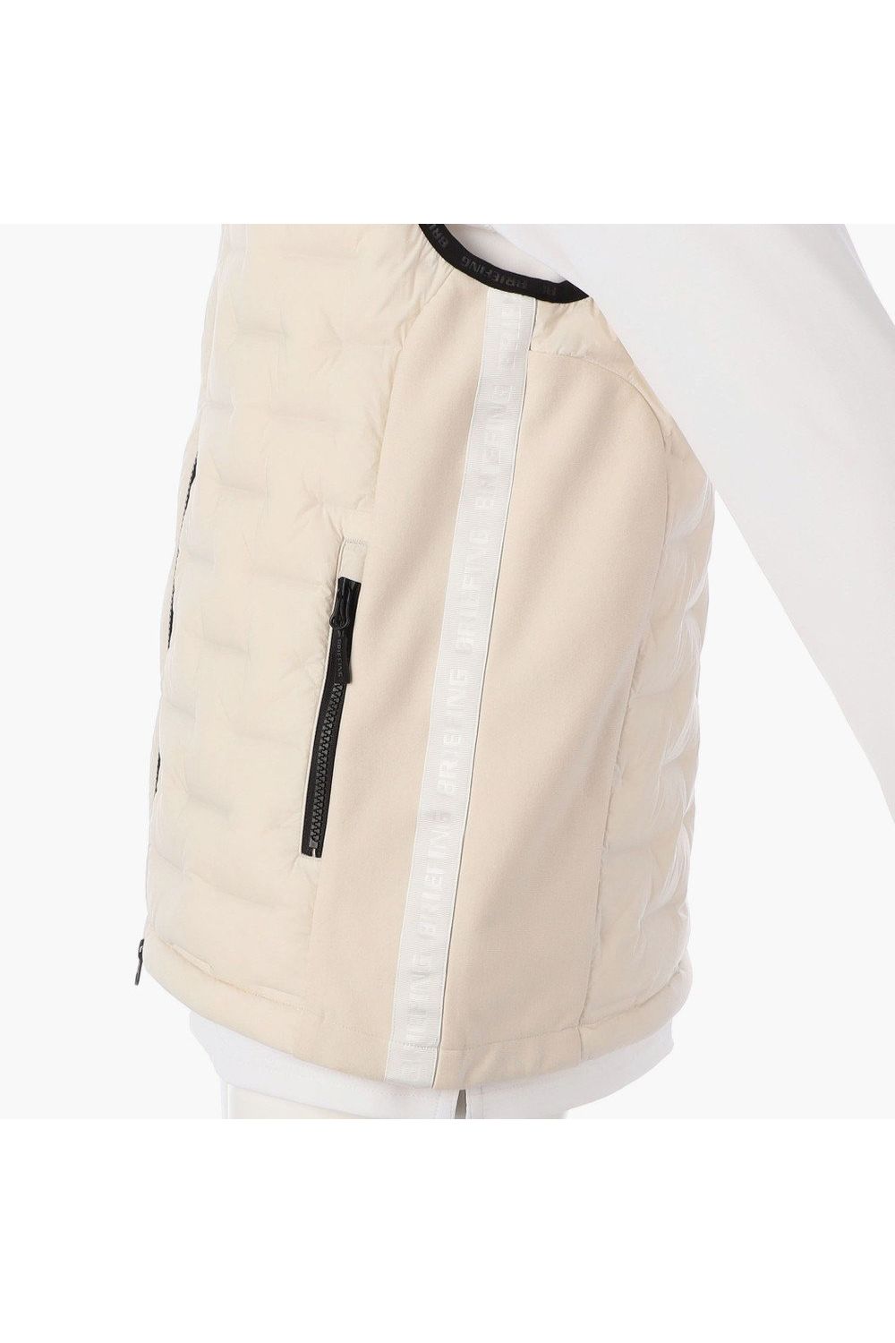 【25AW】 MEN'S HYBRID DOWN VEST / ストレッチタフタ ダイヤモンドロゴ ハイブリッドダウンベスト (ベージュ)
