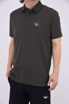 【25SS】 113 GOLF S/S POLO EMBOSS / ブランドロゴ エンボス ポロシャツ  (カーキ)