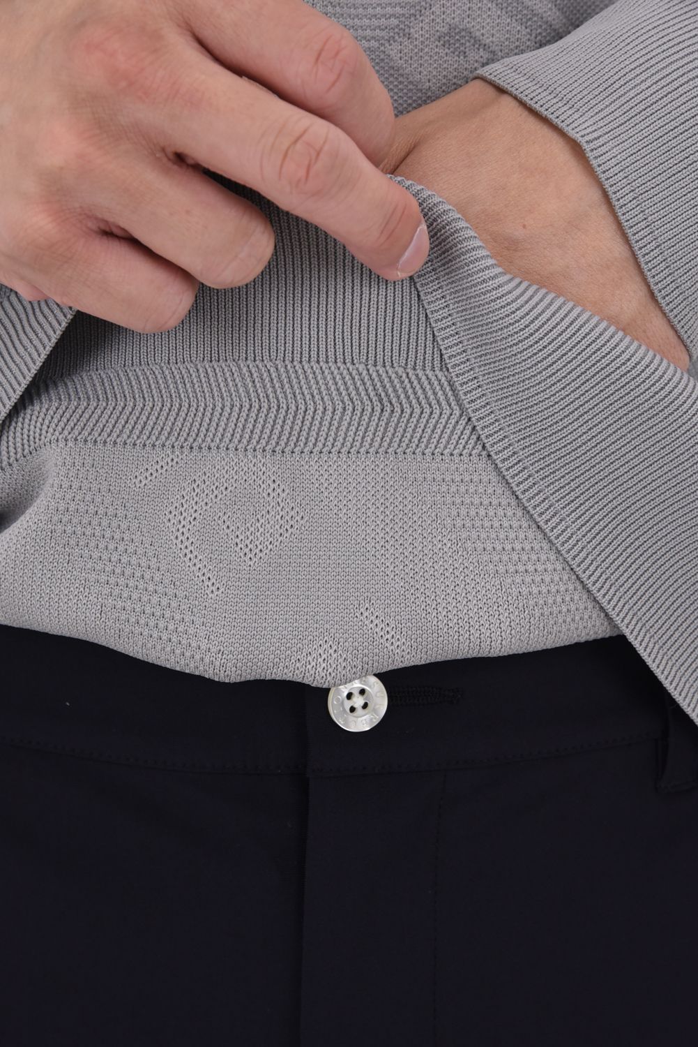 【25AW】 CE MEN'S WR BIAS LOGO CREWNECK KNIT / バイアスロゴジャカード クルーネックニット (グレー)