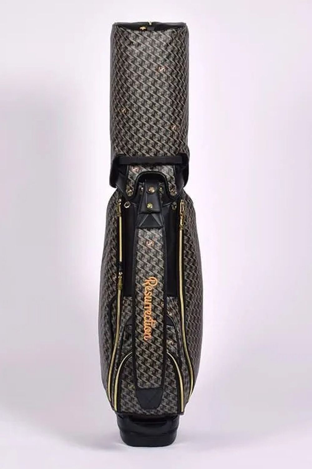 【26SS】【銀行振込・代金引換不可】【返品・交換不可】 PAVO (パーヴォー) / ブランドオリジナルテキスタイル スタンドキャディバッグ (ダークブラック)*