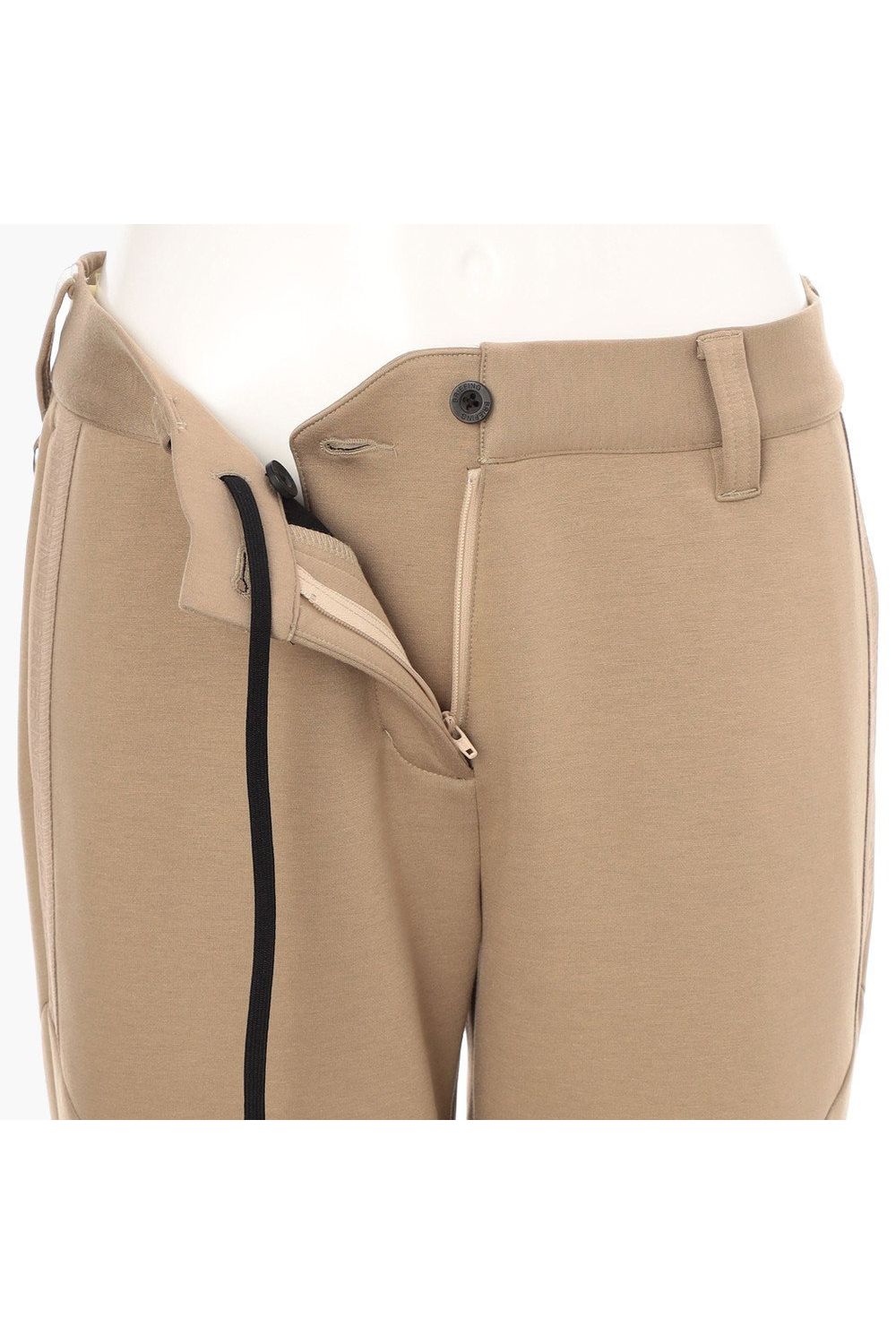 【25AW】【レディース】 WOMEN’S WARM LOGO LINE PANTS / ダンボールニット サイドロゴテープ ロングパンツ (ベージュ)