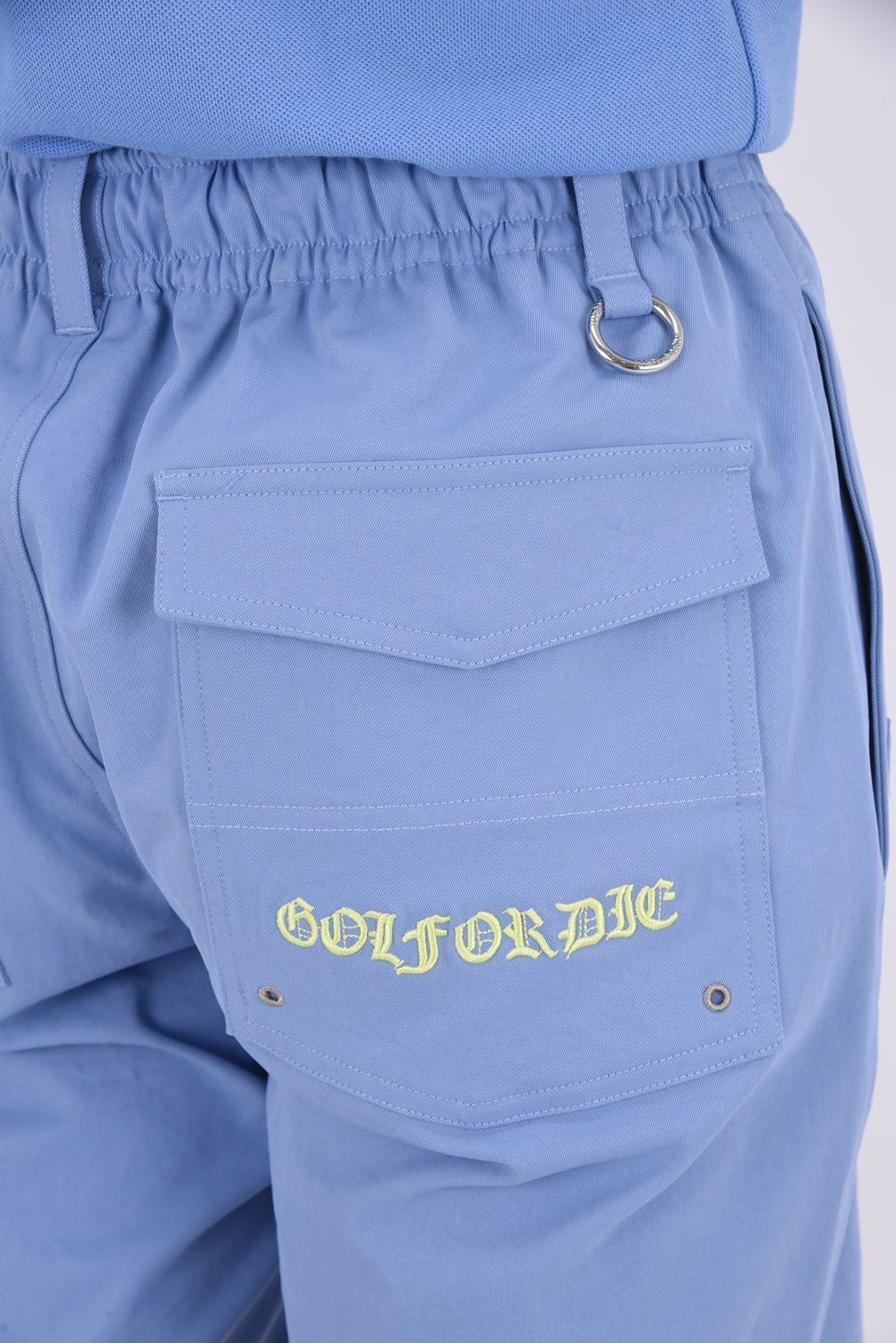 【26SS】 SOVEREIGN UTILITY TWILL SHORTS / ポリエステルツイル ブラックレターフォントロゴ ショートパンツ (サックス)